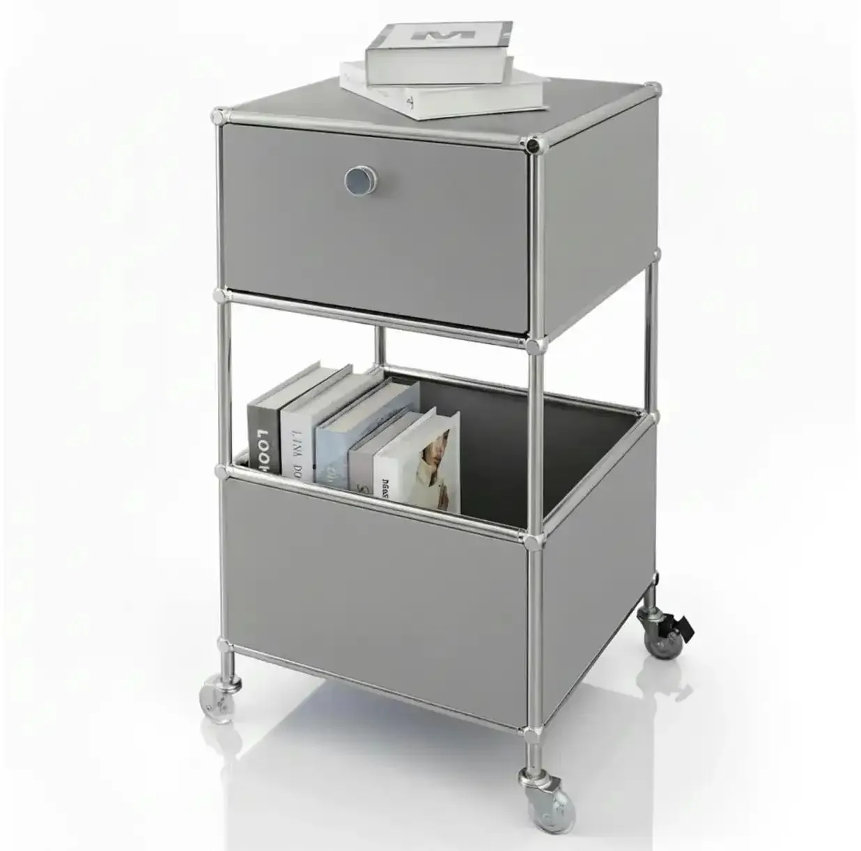 Floordirekt Metallregal   , grau , Maße (cm): B: 40 H: 75