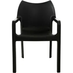 DELUKE® Stuhl REWIU - 84x57x53cm, schwarz, Kunststoff Kunststoff Gestell Stühle Esszimmerstühle Stuhl Esszimmer Esstisch Stühle Küchenstuhl