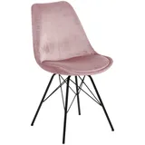 Carryhome Stuhl, Altrosa, Textil, Rundrohr, 48.5x85.5x54 cm, Esszimmer, Stühle, Esszimmerstühle, Vierfußstühle