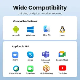 UGREEN Cm678 Hd Webcam in Grey