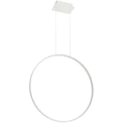 Pendelleuchte Design Hängelampe LED Esszimmerleuchte Ring Wohnzimmerlampe weiß
