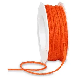 PRÄSENT Kordel Jute matt orange 2,0 mm x 25,0 m