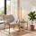 Mr. Deko Loungesessel Aliano 73 x 81 x 87 cm Beige mit gemütlicher Rückenlehne