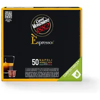 Caffè Vergnano 1882 - Èspressokompostierbare Kaffeekapseln, Kompatible Mit Nespresso, Napoli - Packung Enthält 50 Kapseln