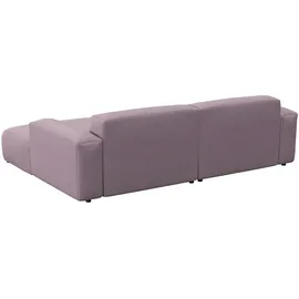 flexlux Ecksofa FLEXLUX "Lucera Chaislongue rechts oder links, L-Form, bequem", lila (soft lavender), B:257cm H:73cm T:171cm, 85% Polyester/15%Polyamide, Sofas, Ecksofa, modern & anschmiegsam, Kaltschaum, Stahl-Wellenunterfederung