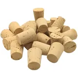 150 Stück Korken, Spitzkorken 27 mm x 13/10 mm aus Natur Kork für Reagenzgläser