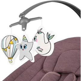 lionelo BLOSSOM Elektrische Babywippe bis zu 9 kg Babyliege Verstellbare Rückenlehne Natürliches Schaukeln 5 Geschwindigkeiten Ergonomischer Sitz Bluetooth-Fernbedienung, 5 Melodien