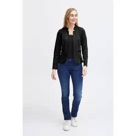 Fransa FRCEDILAN Damen, BlazerKurzblazer Jacke Stehkragen ohne Knopfleiste Taschen mit Druckknopftaschen in schwarz | Gr.: M