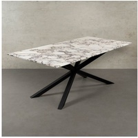 MAGNA Atelier Esstisch SPIDER mit Marmor Tischplatte, Dining Table, nachhaltig, Naturstein, Exclusive Line, 200x100x75cm weiß 200 cm x 75 cm