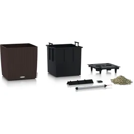 LECHUZA Cube Cottage 40 Komplettset 40 x 40 x 40 cm mokka