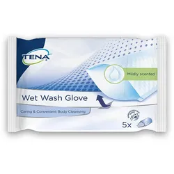 TENA WET Wash Glove parfümiert 15x23 cm 5 St