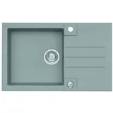 ALVEUS Rock beige links Einbauspüle Handbetätigung 780 x 480 mm