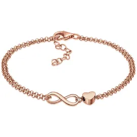 Elli Neu Herz Liebe Unendlichkeit Infinity 925 Silber Armbänder & Armreife Damen