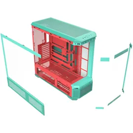 Thermaltake View 600 TG Full Tower ATX Gehäuse Sichtfenster mint strawberry