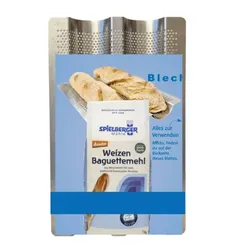 Spielberger Weizen Baguettemehl Set mit Backblech demeter