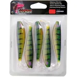 Fox Rage Zander Pro Ultra UV 12cm - 5 Gummifische, Farbe:Stickleback