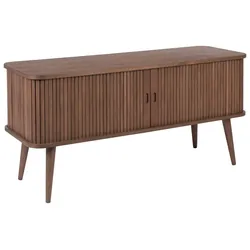 Sideboard BARBIER WALNUSS von ZUIVER mit Rollo Schiebetüren