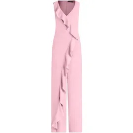 Vera Mont Overall "Damen mit Volant", Damen, Gr. 36, Normalgrößen, rosa (peony blush), Crêpe, Obermaterial: 95% Polyester, 5% Elasthan. Futter: 100% Polyester, figurbetont, V-Ausschnitt, Overalls Overall