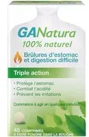 GANatura 100% Naturel Brûlures d'estomac et digestion difficile - 45 Comprimés Comprimé(S) pc(s)