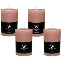 Wiedemann Kerzen Rustik-Kerze 100 x 68 mm rosa 4 St.
