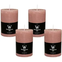 Wiedemann Kerzen Rustik-Kerze 100 x 68 mm rosa 4 St.