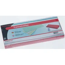 Büroring Trennstreifen rot 10,5x24cm, 190g/qm Karton, gelocht