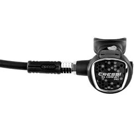 Cressi Erwachsene Atemregler Mc9-sc Compact Pro - Din 300, Schwarz/Silber, HX782100