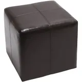 MCW Sitzhocker Carrara Kunstleder 36 x 36 x 36 cm Braun