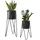 [en.casa] Hedera Pflanzenständer 2er Set Metall 60 x 30 cm Schwarz