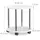 Relaxdays Beistelltisch rollbar, MDF, HBT: 41,5x40x40cm, weiß
