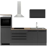 BASIC by Balculina Küchenzeile Jazz 260 cm schwarz
