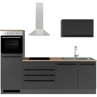 BASIC by Balculina Küchenzeile Jazz 260 cm schwarz