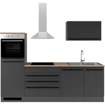 BASIC by Balculina Küchenzeile Jazz 260 cm schwarz