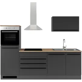BASIC by Balculina Küchenzeile Jazz 260 cm schwarz