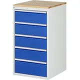 Rau Schubladenschrank Buche-Top und 5 x Schubl.-L 4x180 1x210mm