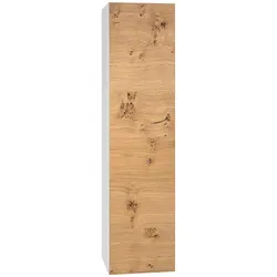 Hochschrank Ela Korpus weiß 400x1600x350 (Ausführung: Hochschrank ELA mit Softclose Korpus weiß smt - Front Eiche sägerau 400x1600x350 mm)