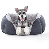 JOEJOY Hundebett Kleine Hunde Hundekorb Waschbar - Flauschig Hundekorb, rutschfest Hundebetten HundeköRbchen, Kuschelig PlüSch Hundebett für Hunde und Katzen(S 51×48×15cm)