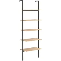 vidaXL Aktenregal Holz 64x35x185 cm Hellbraun/Schwarz