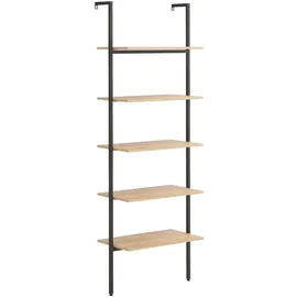 vidaXL Aktenregal Holz 64x35x185 cm Hellbraun/Schwarz