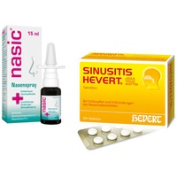 Sinusitis Hevert + nasic Nasenspray Set
