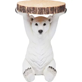 Kare DESIGN Beistelltisch Polar Bear 78943 Polyresin Weiß