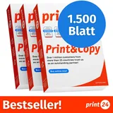 Druckerpapier Kopierpapier 1500 Blatt 3 x 500 A4 Premium Hochweiß CIE 160 Testsieger PEFC zertifiziert