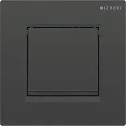 Geberit Urinal-Steuerung 116017DW1 Typ 30 pneumatisch, Kunststoff, Platte/Taste schwarz, Streifen schwarz matt