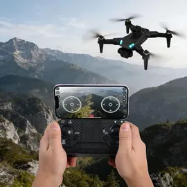 ideoon 4K Drohne mit Kamera Schwenkbar C0 Zertifiziert Faltbar GPS Rückkehr Hinderniserkennung Follow-Me