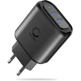 CELLONIC® 2 Fach USB Ladegerät für Handy Smartphone Tablet mit 24W - 4.8A Schnellladegerät Mehrfachstecker USB Netzteil Ladeadapter Steckdose Netzstecker USB Charger Ladestecker Netzadapter USB Lader