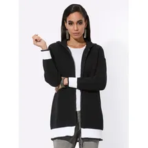 CREATION L Strickjacke in Schwarz-Weiß 40