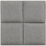 neu.haus [neu.haus] - Wandkissenset Carpino 4-tlg. Textil 30x30 cm Hellgrau