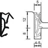 Roto DEVENTER weiß Haustürendichtung DS 112a, Silikon
