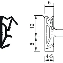 Roto DEVENTER weiß Haustürendichtung DS 112a, Silikon