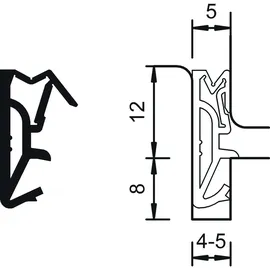 Roto DEVENTER weiß Haustürendichtung DS 112a, Silikon